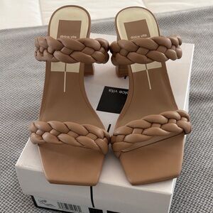 NEW Dolce Vita Women's Light Tan Braided Heels Size 8